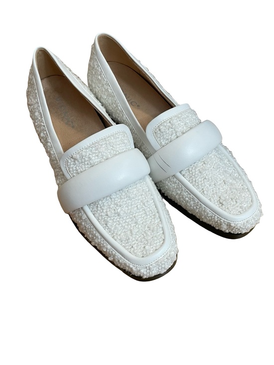 Vionic Shoes - Vionic Mylene White Bouclé Loafers